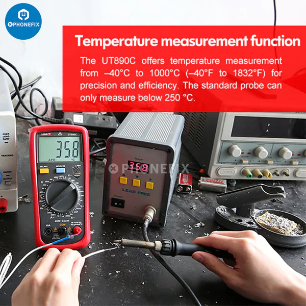 vipprogrammer_'s tweet image. UNI-T UT890C/UT890D+ #multimeters with LCD display . 🛠️

True-RMS Digital Multimeter for accurate readings
NCV &amp;amp; Continuity with acousto-optic indications 🔊
LIVE Function to easily distinguish live and neutral wires

#phonefix #diyfixtool #phonerpeair #TrueRMS #UNIT