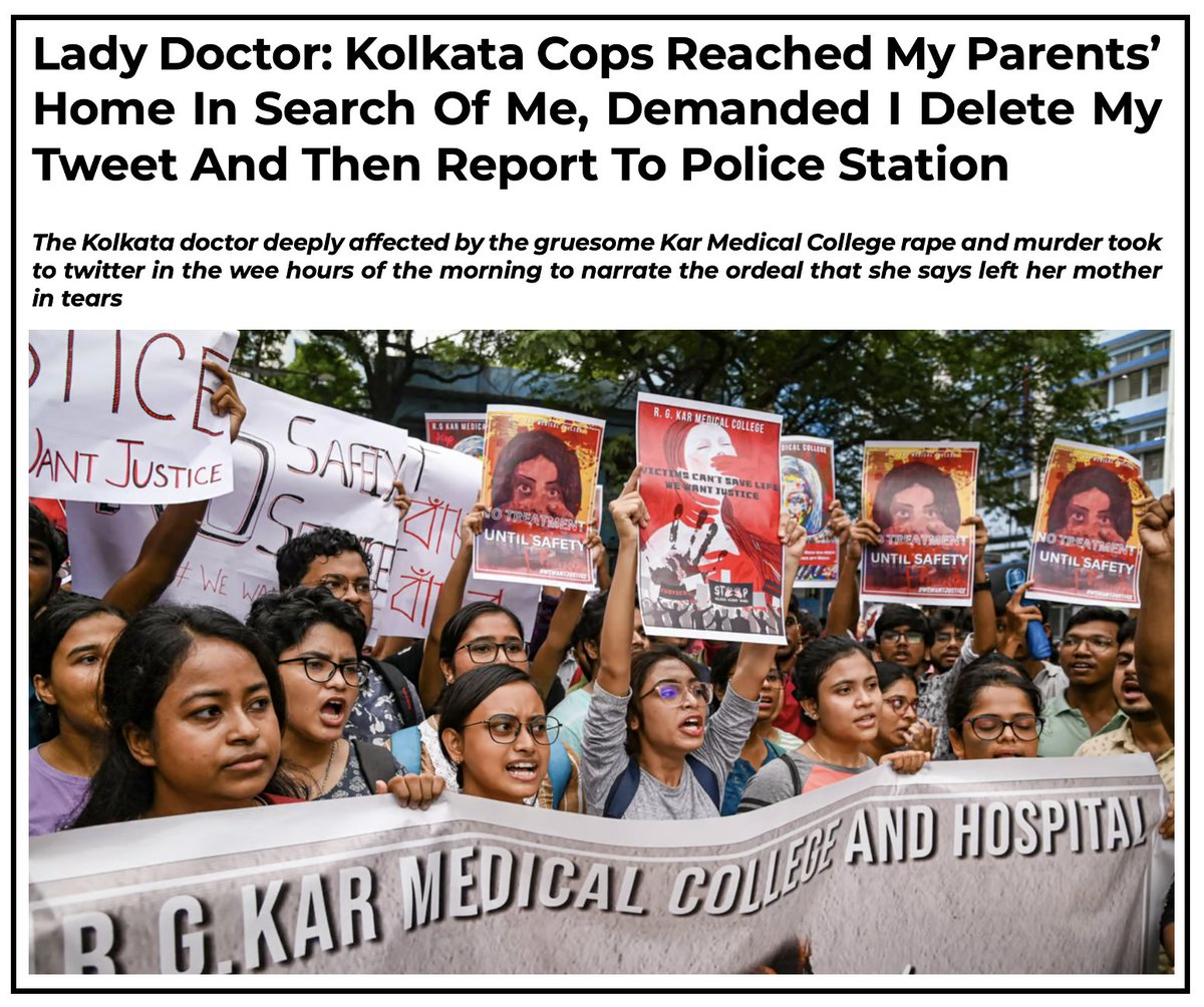 Surreal. A mob beats up protesting medics, breaks vital equipment, vandalises hospital premises, tries to climb up the girl's hostel through the back - and instead of catching these criminals, the police catches the doctor tweeting on the incident.

I stand with <a href="/epicnephrin_e/">purpleready</a>.