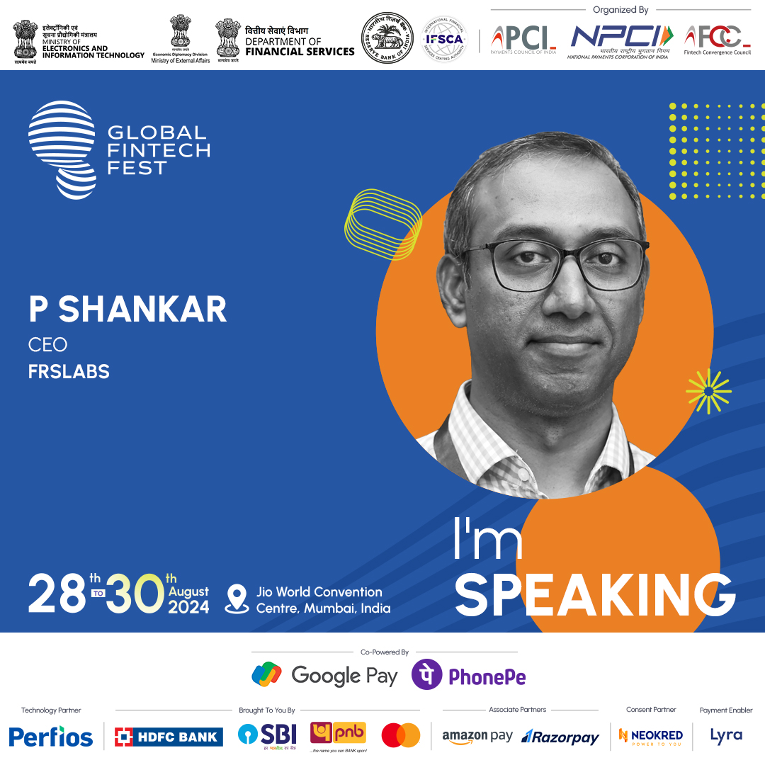 frslabs's tweet photo. Happy to announce that I will be speaking at Global Fintech Fest 2024 on a fraud prevention topic. A great opportunity to learn, share and network. See you there!
Visit - https://t.co/o3FysFU3Lv

#GFF #GFF24 #GlobalFintechFest2024 #Fintech #Networking #Finance #FRSLABS #FRAUD https://t.co/MH8UQoUXzI