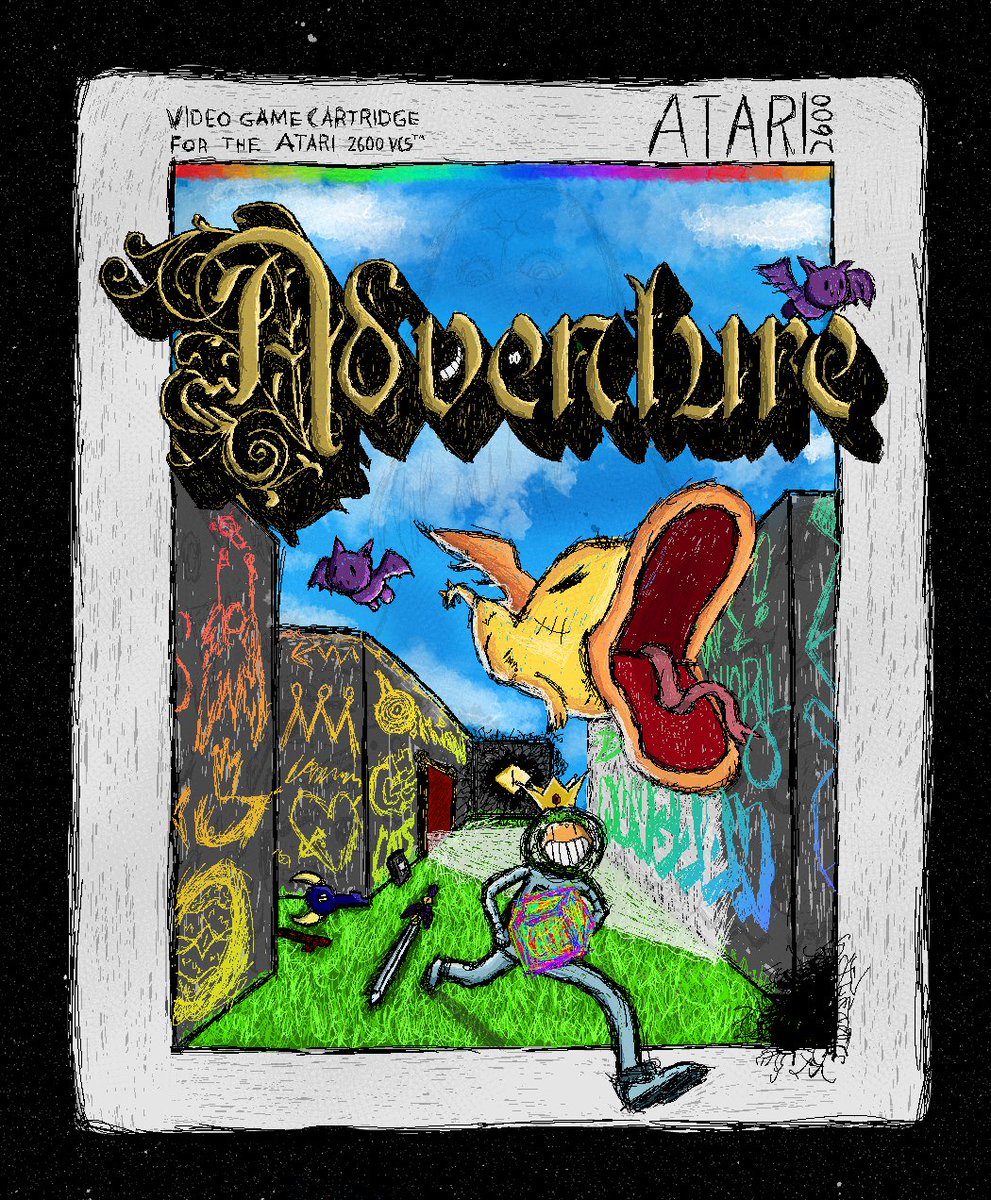 The_Eksdi's tweet photo. #8: Adventure.

The Legendary Game for The FIRST EASTER EGG.

Definitely a draw i love to do.

#draw #journey #atari https://t.co/HR2f6RbjgG