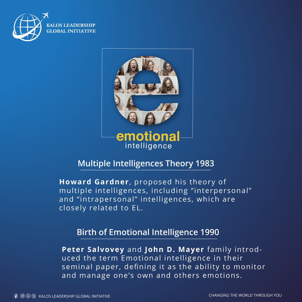 Understanding the Roots of Emotional Intelligence: From Gardner's Multiple Intelligences Theory in 1983 to the Birth of Emotional Intelligence by Salovey and Mayer in 1990. 

Join our emotional intelligence classes today to redefine your career!

shorturl.at/uyvMf