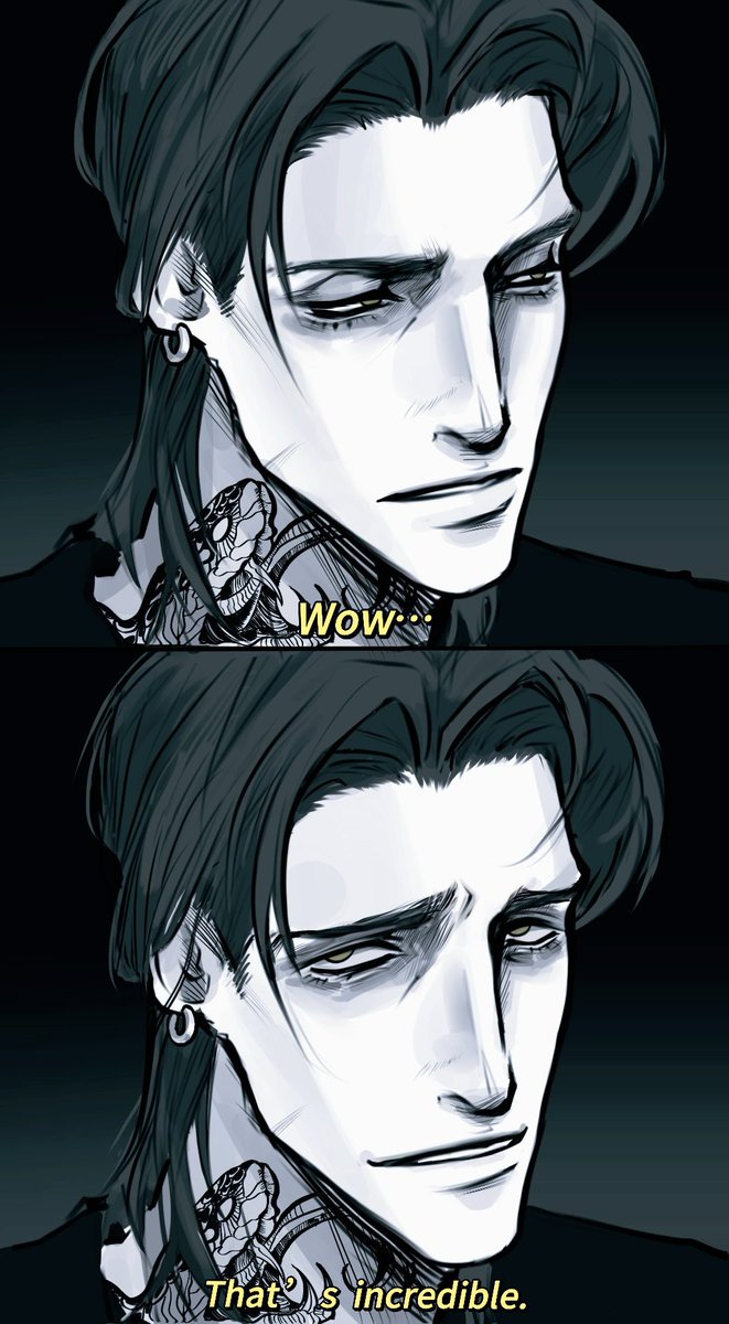 When Zy hears news he doesn't like, he often responds with a subtle expression that is half threatening, half hurt. Like this