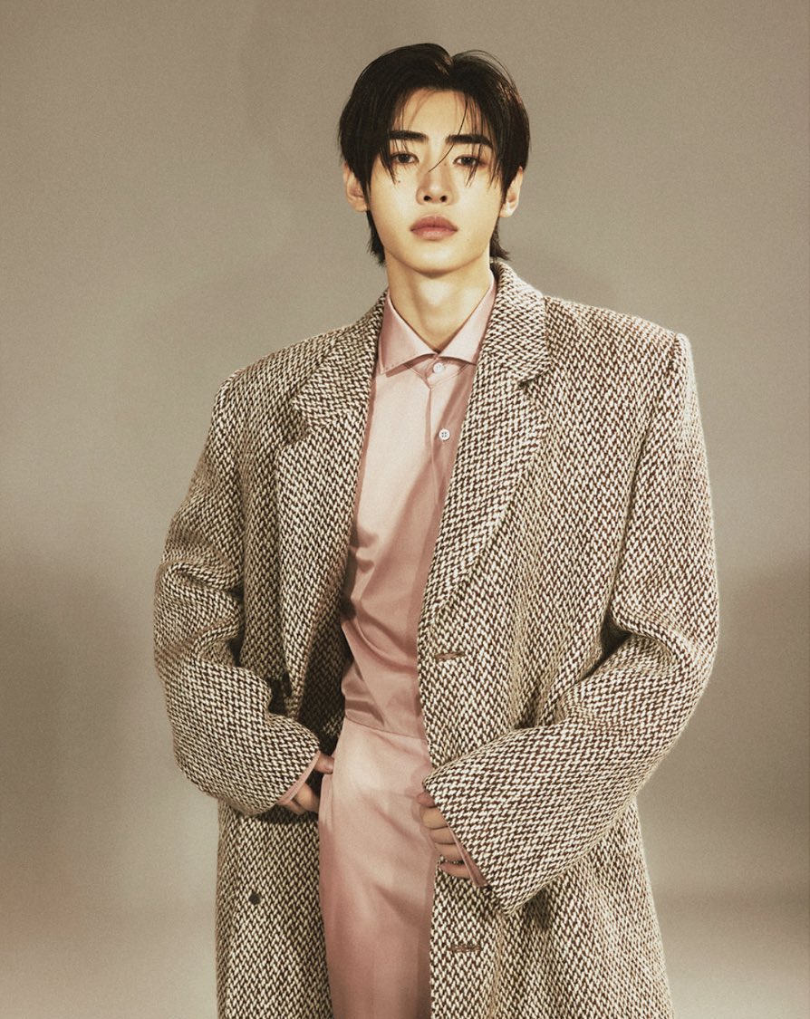 Sunghoon wearing in HIGHSNOBIETY Japan: PRADA FW24 Menswear Look