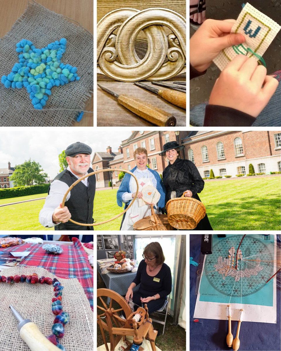 At our Heritage Day, you will get a chance to learn about and have a go at, a number of crafts and traditional skills inc Rag-Rug making, lace making, weaving and spinning, wood carving, coppersmithing, embroidery, to name a few. 

Come along on 1st Sept, 12 - 5pm, and have a go!