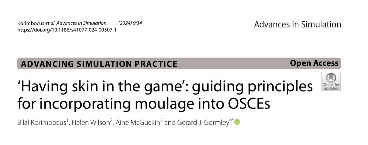 DrGerryG's tweet image. Dermatological conditions can often be under represented in OSCEs but with the art &amp;amp; science of moulage - can enable these conditions to be represented in OSCEs. Big credit to @ainemcguc @bilalkorimbocus &amp;amp; Helen Wilson for sharing their wisdom in this ‘how to’ publication