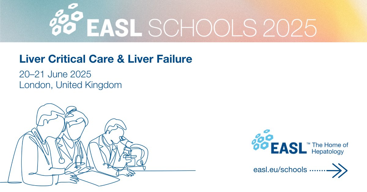EASLnews (@easlnews) on Twitter photo Discover next year's #EASLSchool on Liver Critical Care & Liver Failure, 20–21 June 2025 in London 🇬🇧
Organisers William Bernal, @hoganbrianj, and <a href="/TasPirani/">Tasneem Pirani</a> are looking forward to discussing and sharing their knowledge with you!
Read more and apply by 30 September: Discover next year's #EASLSchool on Liver Critical Care & Liver Failure, 20–21 June 2025 in London 🇬🇧
Organisers William Bernal, @hoganbrianj, and <a href="/TasPirani/">Tasneem Pirani</a> are looking forward to discussing and sharing their knowledge with you!
Read more and apply by 30 September: