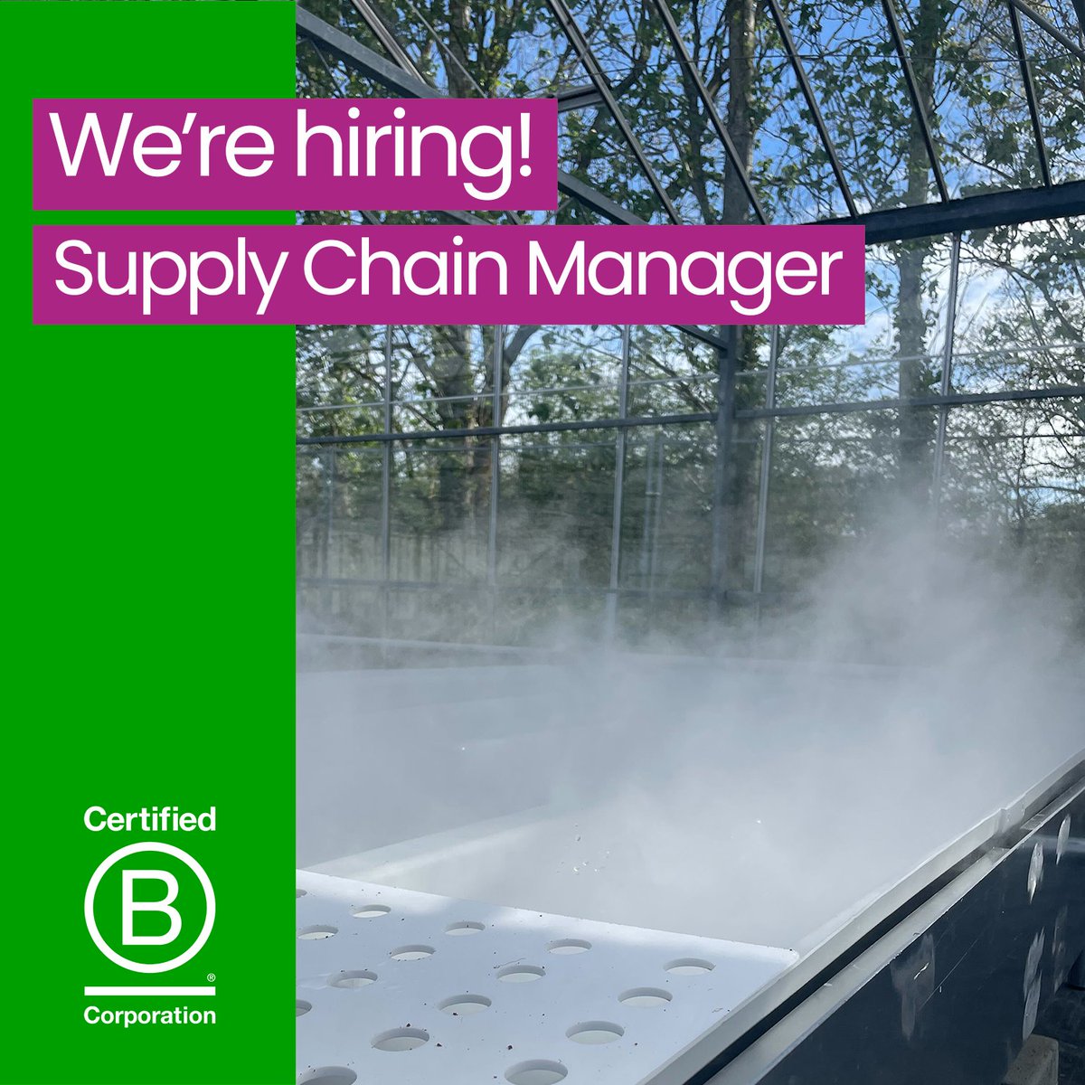 LettUs Grow is hiring!

We're looking for a Supply Chain Manager who is responsible for the development and management of LettUs Grow’s supply chain for our Aeroponic Rolling Benches.

The deadline for application is Monday. 

hubs.la/Q02LrRSb0