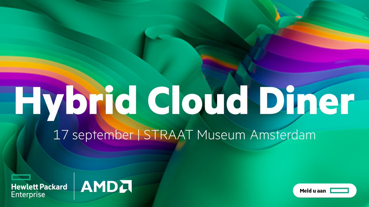 HPE_NL's tweet photo. 🚀 Ontdek hoe u uw hybride IT-strategie naar een hoger niveau tilt tijdens het Hybrid Cloud Diner!

Geniet van een rondleiding door het STRAAT Museum en een 5-gangendiner te midden van inspirerende street art. Meld u nu aan 👉https://t.co/APzdSa4jvC https://t.co/2WyKeCD9LF