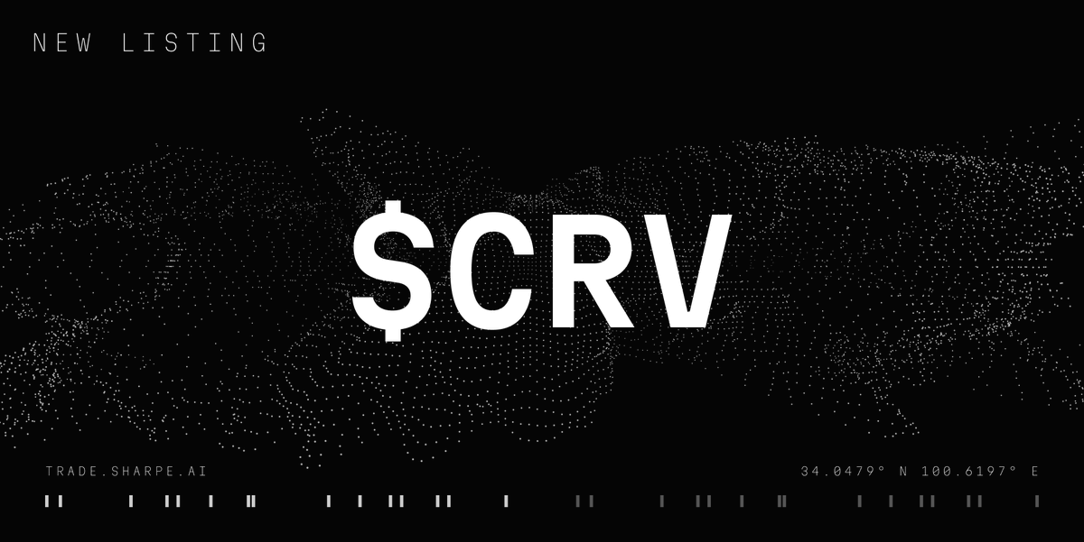 SharpeLabs's tweet photo. New Listing: $CRV 🔥   

Trade @CurveFinance on Sharpe Perp DEX with up to 10x leverage!  

Trade Now: https://t.co/rlTwnhfKBV https://t.co/jLHto5IcYK