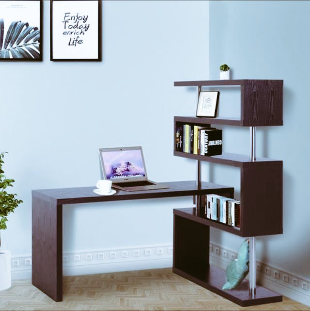 a2twproperties's tweet photo. So it's back with the home office project! We love this L shaped desk because it offers storage shelves as well. Think of it as an all-in-one desk. Best part? It rotates, so you can either have it as frame 1 or 3. 

🟢 Material: wood and metal
🟢 Color: W&amp;B

🟢 Price: N125,000 https://t.co/rlT7g43f7j