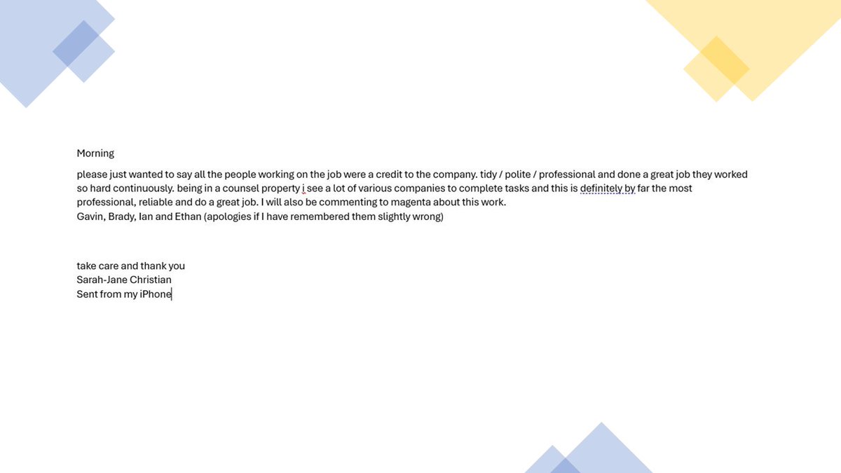 UPSbuilding's tweet photo. 👏🏼👏🏼👏🏼 Feedback email received from another tenant 👏🏼👏🏼👏🏼

👏🏼👏🏼👏🏼 Well done to Mick's team from our Skem office 👏🏼👏🏼👏🏼

#feedback #greatwork #welldone #happycustomer https://t.co/539BlPO9CB