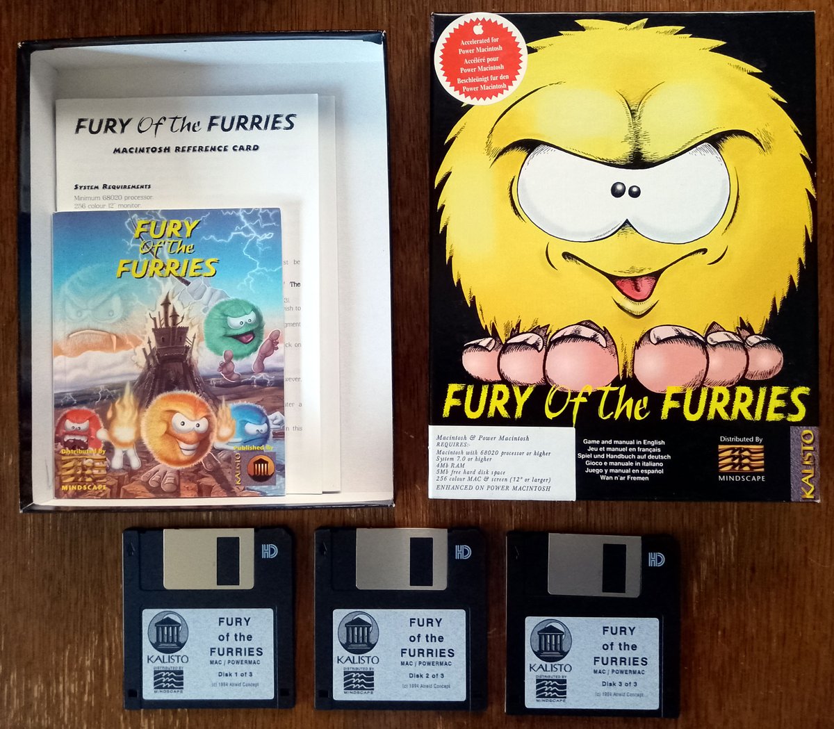 Parotaku's tweet image. I preserved the #Macintosh version of 'Fury of the Furries'.
The game installed and is playable OK on Infinite Mac virtual machines, so my discs dumps seem to be OK, I guess...😉 CC @elmobo #Kalisto #french #retrogaming #preservation
