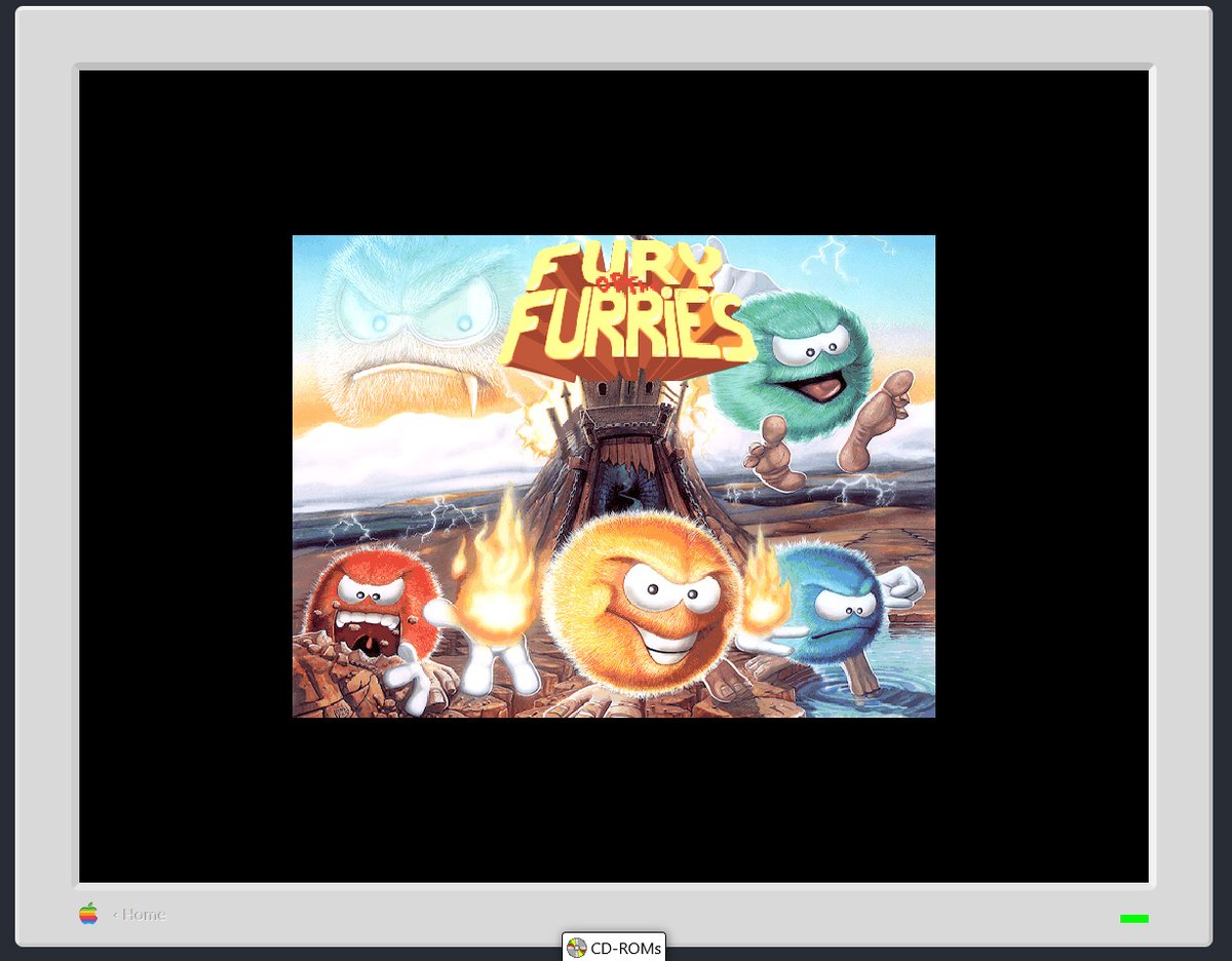 Parotaku's tweet image. I preserved the #Macintosh version of 'Fury of the Furries'.
The game installed and is playable OK on Infinite Mac virtual machines, so my discs dumps seem to be OK, I guess...😉 CC @elmobo #Kalisto #french #retrogaming #preservation