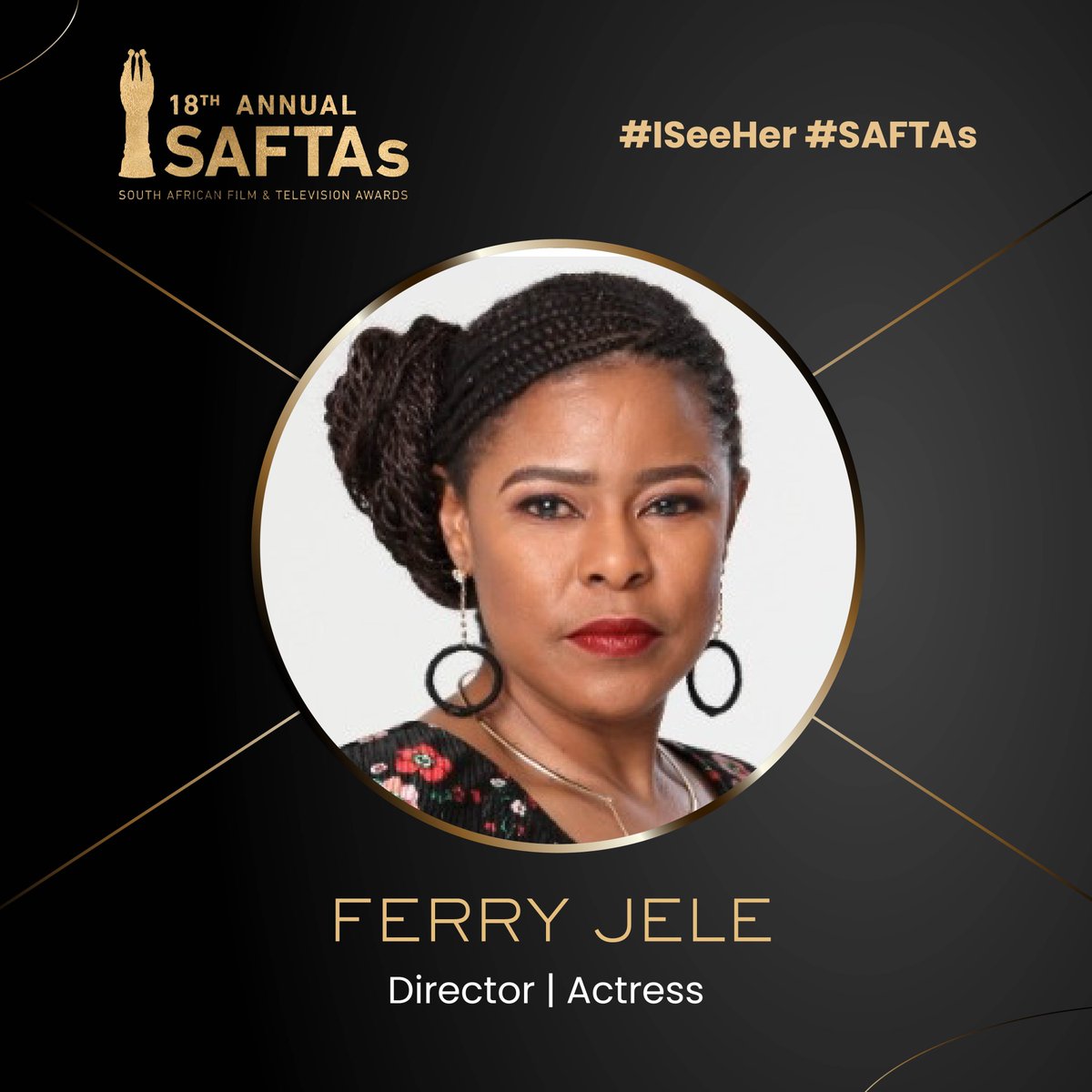SAFTAs_1's tweet photo. 🌟 #ISeeHer: Celebrating Ferry Jele 🌟

Ferry Jele, award-winning director, actress, and coach, has shaped iconic shows like The River and How To Ruin Christmas. Her talent continues to inspire filmmakers and performers. 🎥✨

#SAFTAs #WomenInFilm https://t.co/3xAmHZgdEz