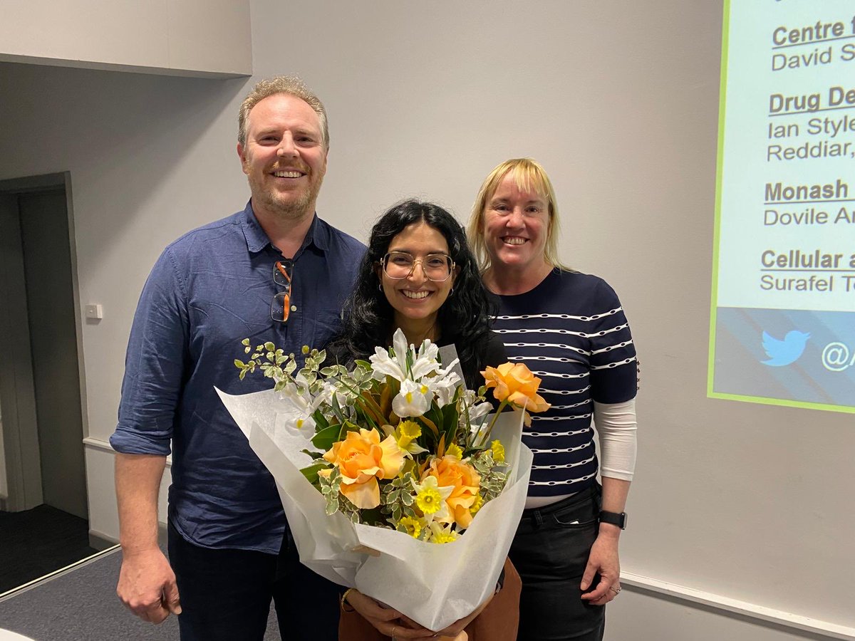 Massive congrats ⁦<a href="/AbhipreeSharma/">Abhipree Sharma</a>⁩ on a fantastic exit seminar &amp; very productive PhD with us ⁦<a href="/MilesDeBlasio/">Miles De Blasio</a>⁩ ⁦<a href="/MIPS_Australia/">Monash Institute of Pharmaceutical Sciences</a>⁩ A Dream to supervise - days like today are the best parts of academic life, so proud of you ⁦<a href="/HRM_MIPS/">Her Research Matters</a>⁩ ⁦⁦<a href="/ECI_ISHR/">Early Career Investigators @ISHR North America</a>⁩