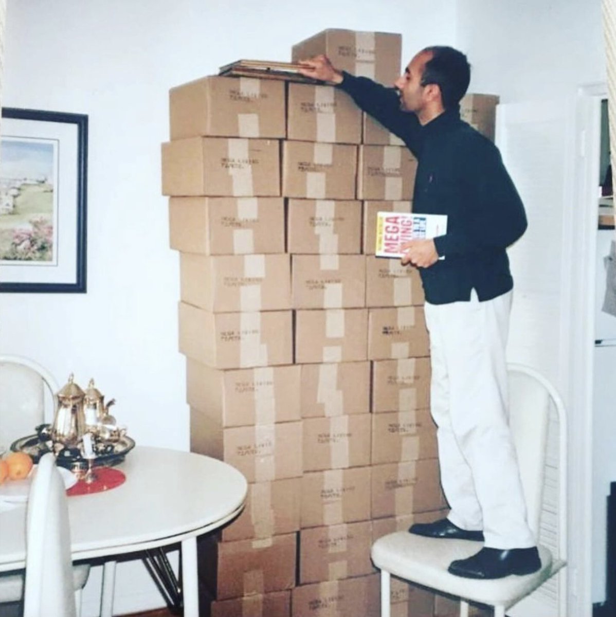 This photo is PERSONAL. It’s where it started. With boxes of self-published books stacked against a wall in my tiny dining room.

Yet, fortune favours the devoted. And destiny supports the brave. It just DOES.

And so I continued. As MUST you.

Love, 
Robin