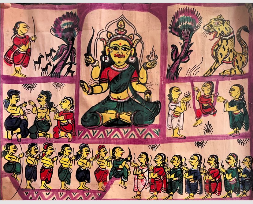 Khudurukuni Patti

The mythology of Tapoi is beautifully painted on a Patti(cloth based painting) which is later worshipped by the young girls of Odisha.
This traditional art form is occasionally found now in some rural pockets of Odisha.
<a href="/HTH_Odisha/">Handlooms,Textiles & Handicrafts Department,Odisha</a> <a href="/Udayan_Sarathi/">Udayan Sarathi (ଉଦୟନ ସାରଥୀ)</a> 
#Odisha #art