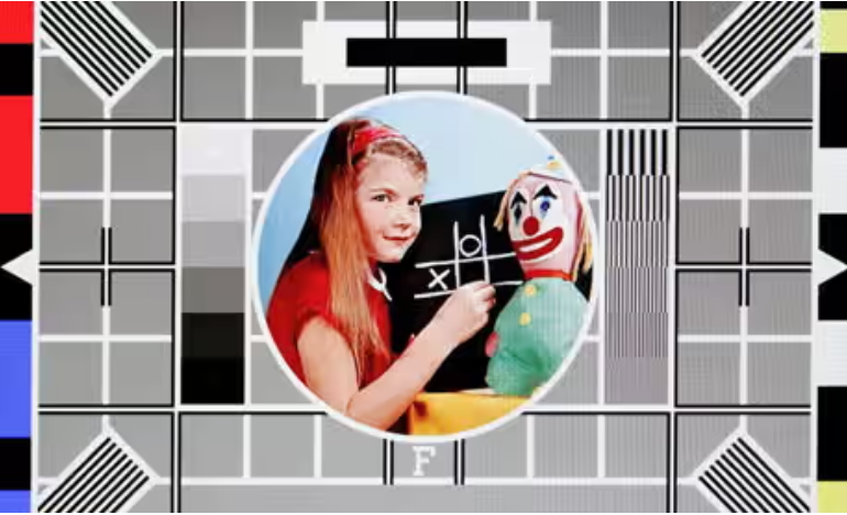 It's Friday. Nothing ever happens on a Friday. Here's a testcard and some light music for us all to glide quietly into the Weekend. ...