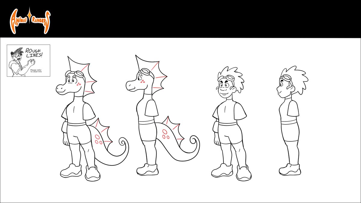 Animal_Rangers_'s tweet photo. For extra character, here are some concepts for Animal Rangers by @thedenoftoons !! 🦎🦭🐟

#AnimalRangers https://t.co/u6HQY2RCAz
