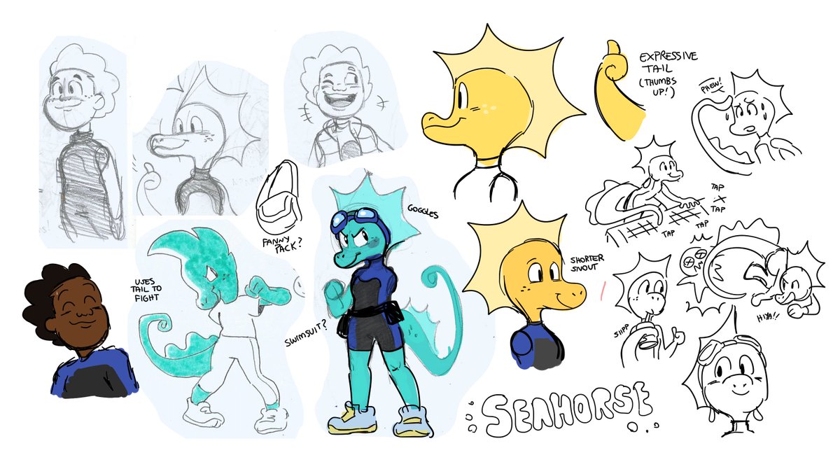 Animal_Rangers_'s tweet photo. For extra character, here are some concepts for Animal Rangers by @thedenoftoons !! 🦎🦭🐟

#AnimalRangers https://t.co/u6HQY2RCAz