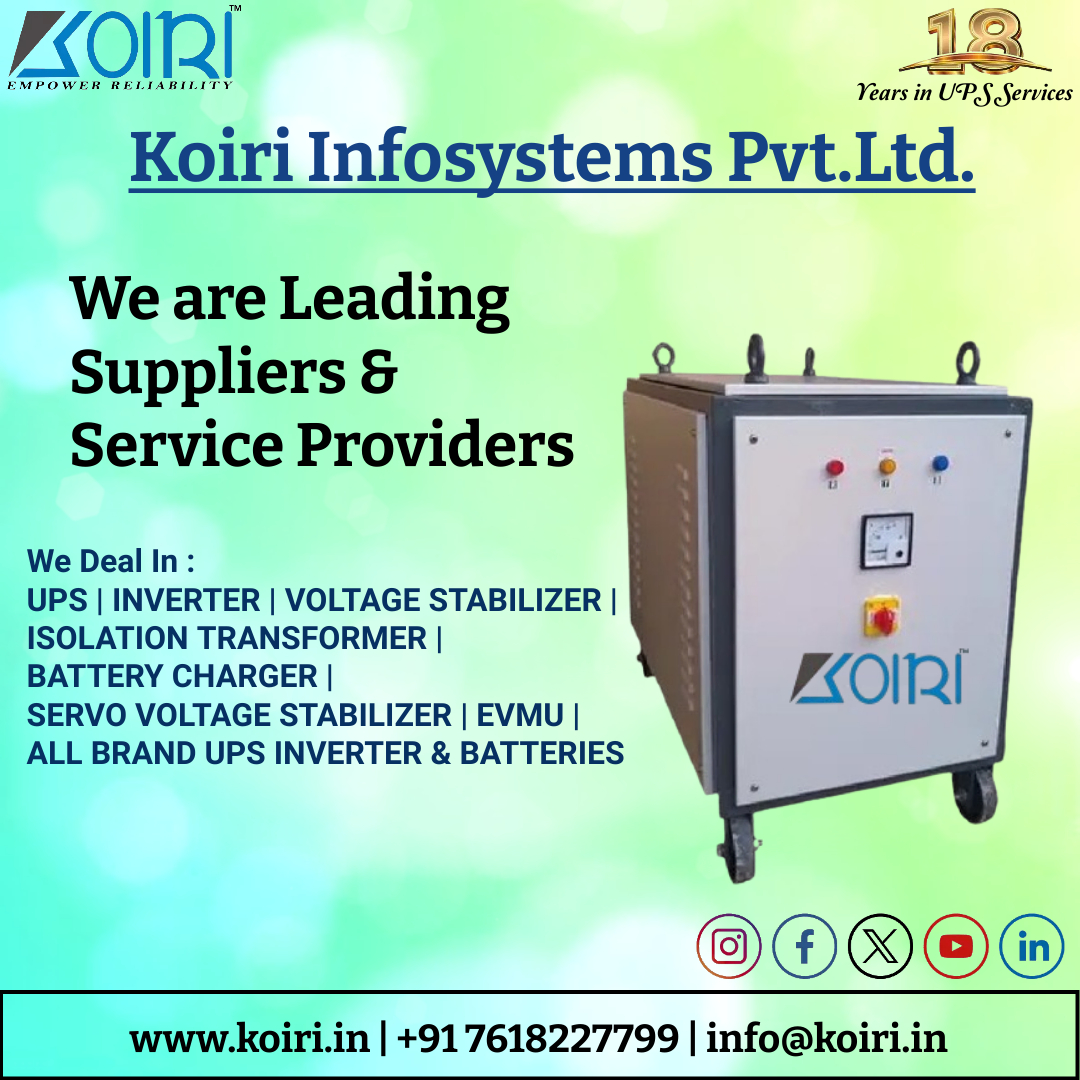 Koiri_pvt's tweet image. At KOIRI, we stand at the forefront of innovation, redefining the landscape of power solutions. Our commitment is simple yet profound: to empower individuals and businesses with seamless, reliable, and efficient power. 
#koiriups
#IsolationTransformer
#powerconditioning
#ISRO