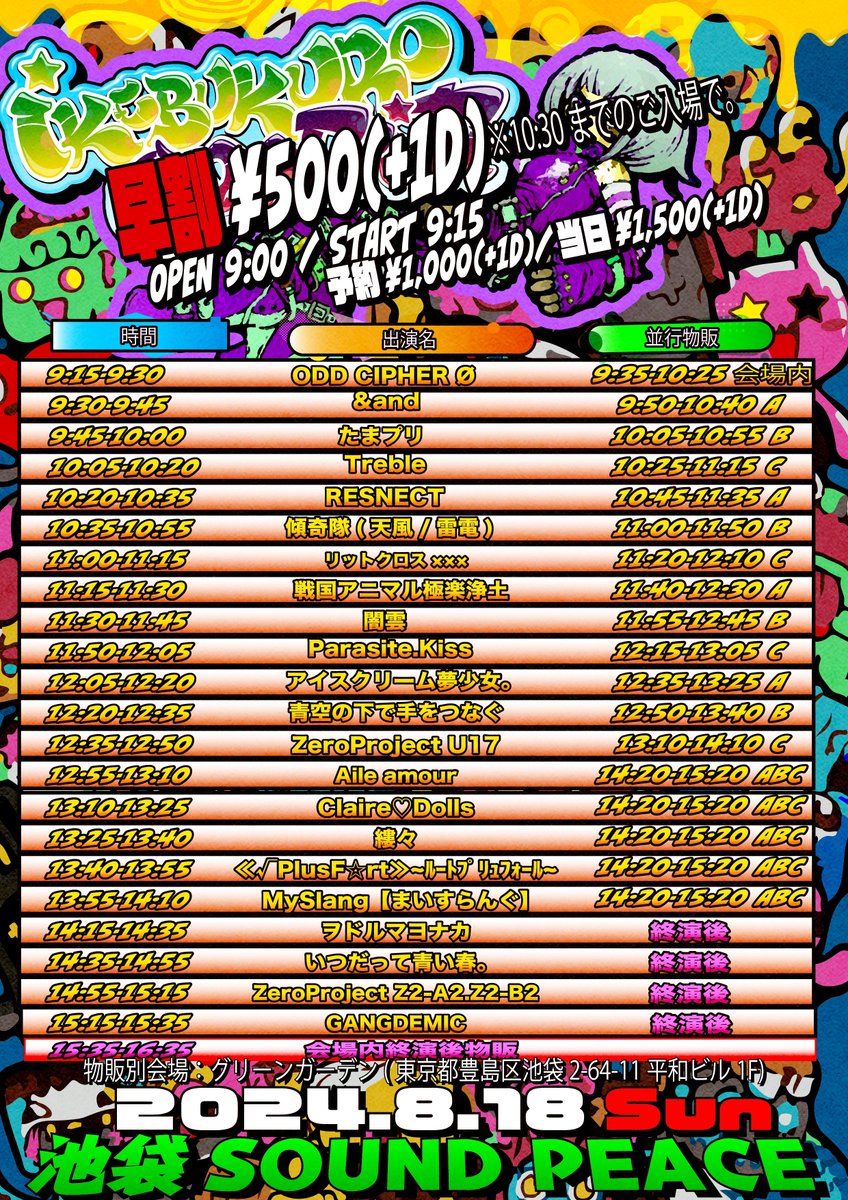treble_offi's tweet photo. /
⚠️2024/8/18 LIVE⚠️
\

Trebleとしては一旦ラストの対バン&amp;ラストのSOUNDPEACEさんでの公演です❗️
ありがとうの気持ちを込めてサウピで暴れよう❗️

▶ 池袋SOUNDPEACE

🎤10:05〜10:20
📸10:25〜11:15

🎁特典 強烈ビンタ orサークルチューリップor 囲み5秒動画🎁 

🎟️ https://t.co/RZLaYUg7ws https://t.co/r2dVCLullM