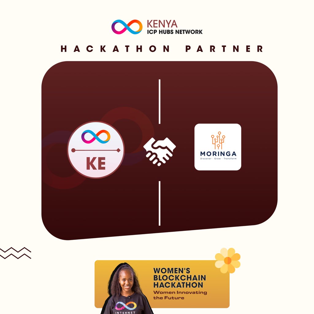 ICP HUB Kenya (@icphub_ke) on Twitter photo ๐งต๐งต๐งต๐งต๐งต๐งต
๐ Announcing <a href="/moringaschool/">Moringa School</a> as a proud partner of our Women Blockchain Hackathon! ๐
๐ Moringa School is a leading tech education provider, equipping students with the skills needed to thrive in todayโs digital world. ๐
Thank you for your incredible support! ๐ค ๐งต๐งต๐งต๐งต๐งต๐งต
๐ Announcing <a href="/moringaschool/">Moringa School</a> as a proud partner of our Women Blockchain Hackathon! ๐
๐ Moringa School is a leading tech education provider, equipping students with the skills needed to thrive in todayโs digital world. ๐
Thank you for your incredible support! ๐ค
