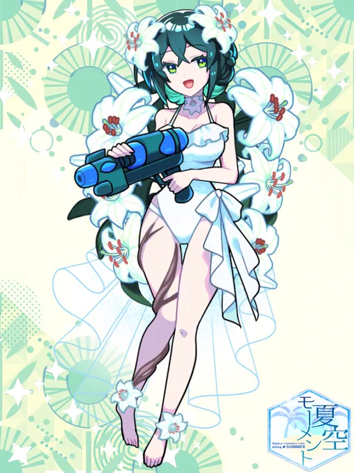 【PBW】  こちらはいつもご依頼頂いているリーフさんの水着を描かせて頂きました!美少女感出てたらうれしいな!たんぽぽ隼丸/BullShitBreak!!/(C)アルパカコネクト 
