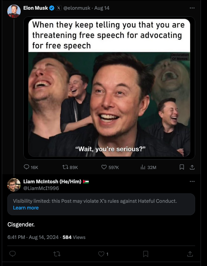 When free speech doesn't apply to words <a href="/elonmusk/">Elon Musk</a> doesn't understand: