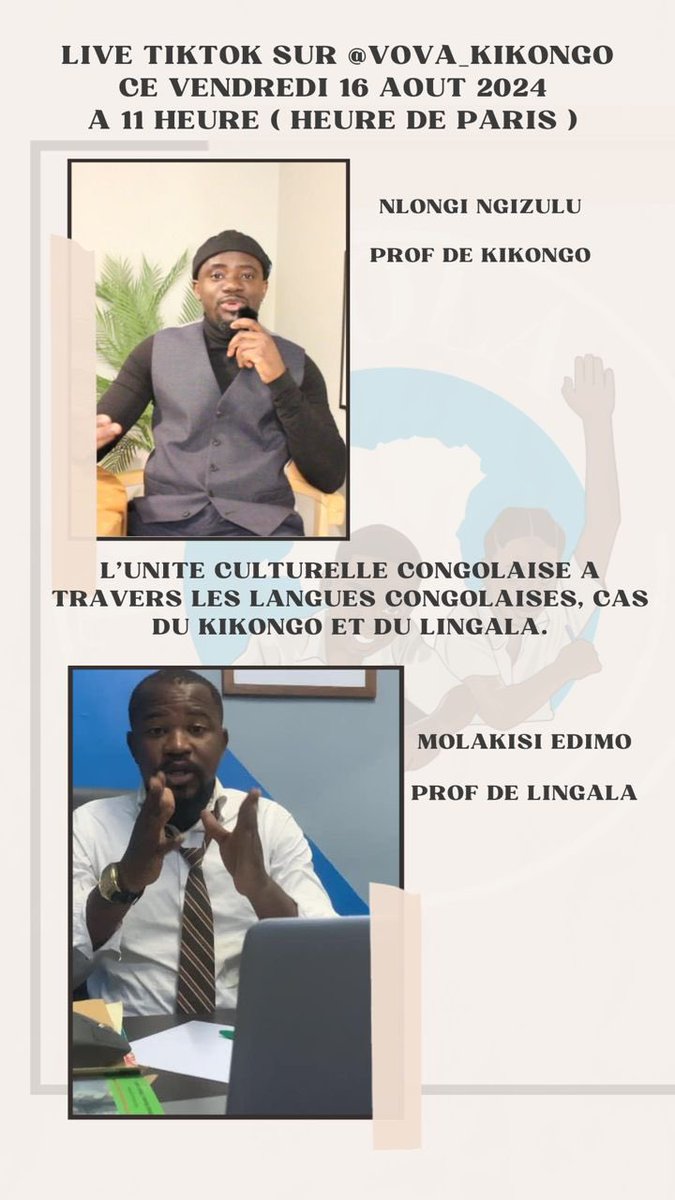 Edimon_Moise12's tweet photo. Bomoko ya Congo etalisamaka na bokokani ya minoko na biso. 

Lelo tokotalisa bokokani ya lingala na kikongo na Tiktok na 11h00 ( heure de Paris ) 

Lizita yang’oyo esika bokolanda biso 👇🏽👇🏽
https://t.co/tZzxogDQR4 https://t.co/IEOD0vTdfp