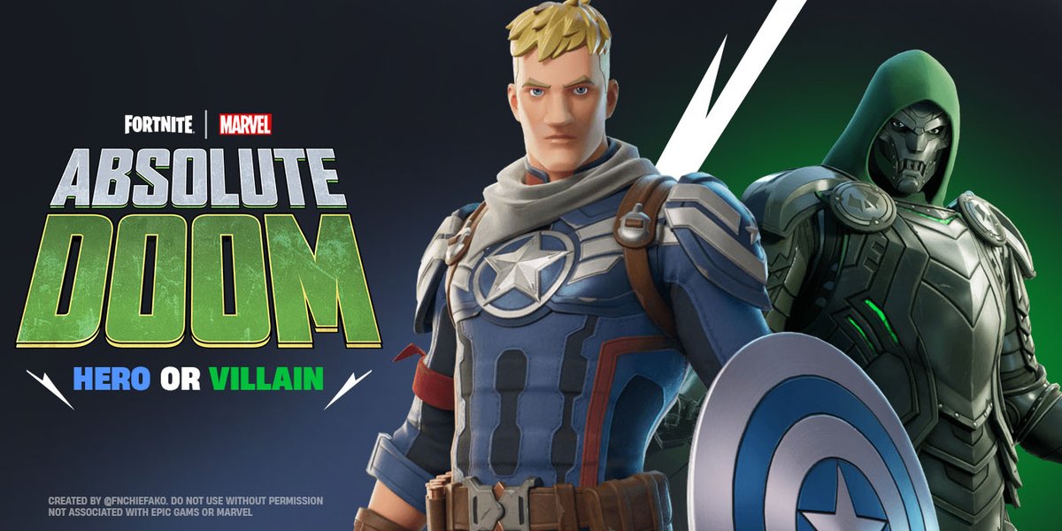FNChiefAko's tweet photo. Season 4 will have you choose between HEROES & VILLAINS at some point ‼️

Info:@HYPEX | #Fortnite