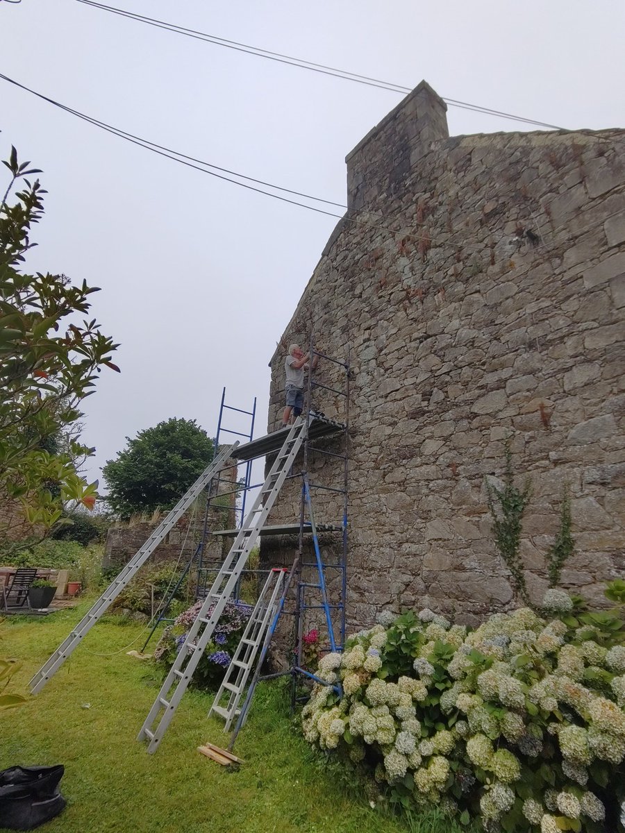 Latest swift mini-project (with my dad).... Adding some extra nesting spaces in an existing small colony in France, using half brick entrances from <a href="/AfSwifts/">Action for Swifts</a>. Let's see if any get used next year!