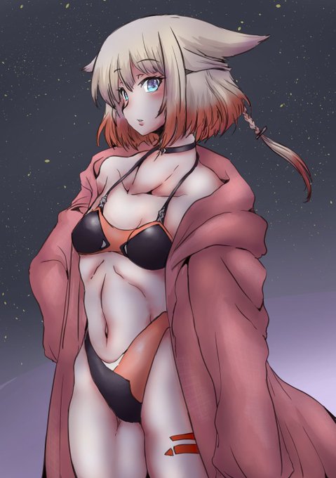 今日の日課はロングコート水着ONEちゃんです 