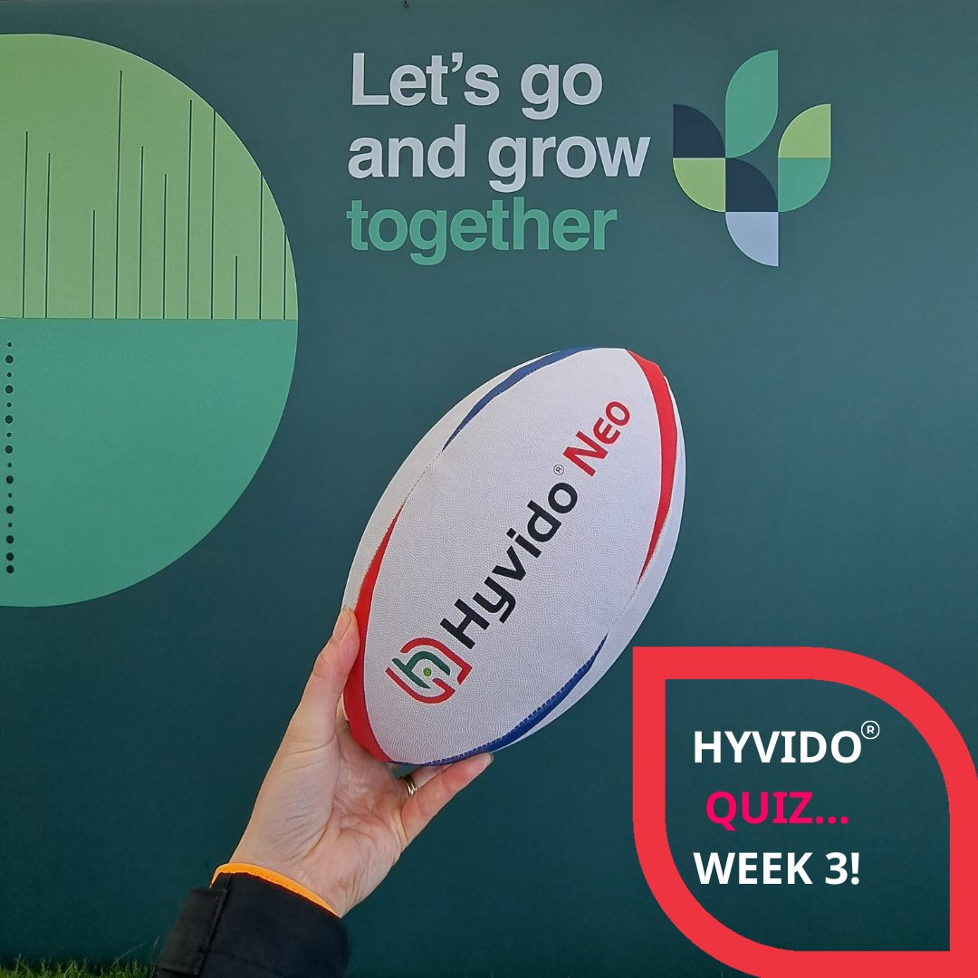 SyngentaUK's tweet photo. 📣 HYVIDO Quiz, week 3 is up! 📣  Be in for a chance to get your hands on a FREE HYVIDO NEO rugby ball by clicking on the link! https://t.co/px1Fd9Lv6h 🏉 https://t.co/UXLa8Kwc2A