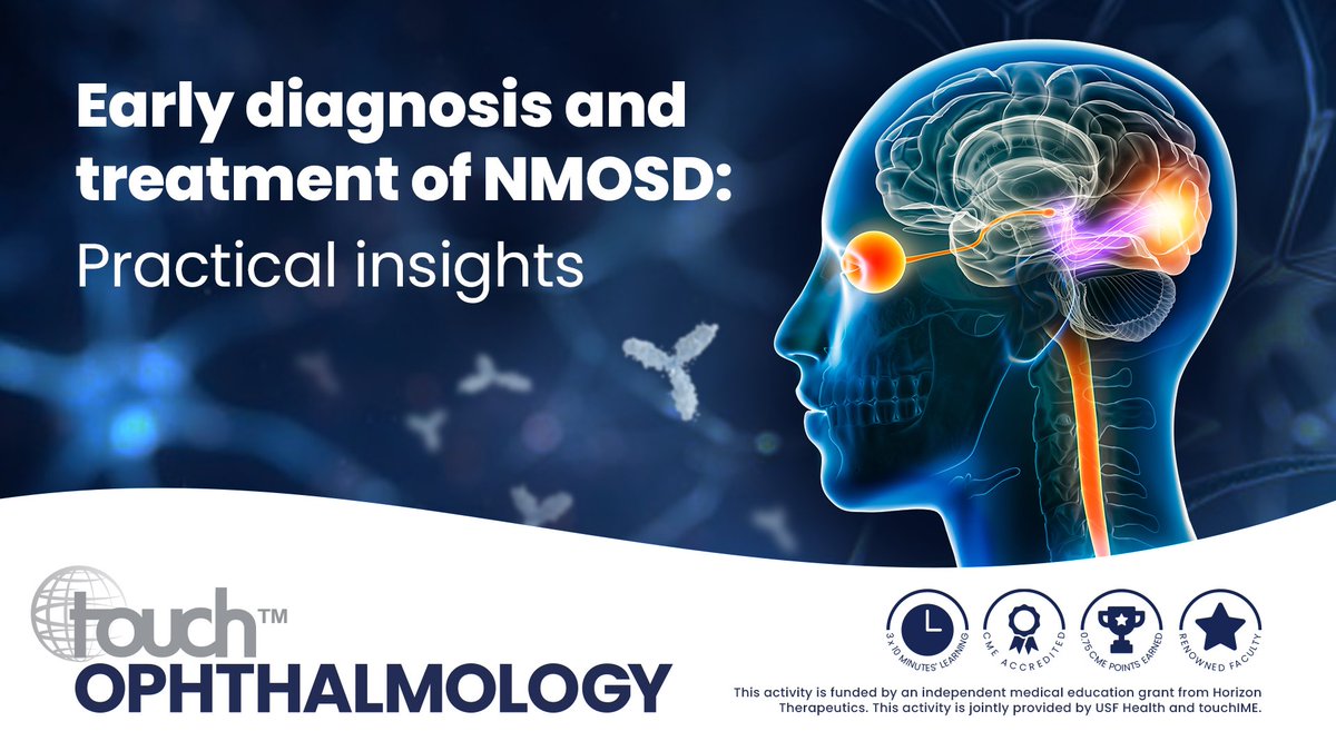 In case you missed it...

Leading experts discuss best practices for early NMOSD diagnosis and treatment. 

Watch now: touchophthalmologyime.org/nmosd_diagnosi…

#MedEd
#NMOSD
#Neuroimmunology
#Neurodegenerative 
#RareDiseases