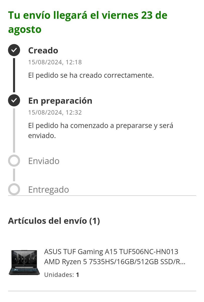 francesca1016's tweet photo. @Didierespartano @manu_rruiz @pccomponentes Si, los pedidos hechos antes de las 12pm el día de ayer están en preparación 
Tengo uno aún pendiente pero no lo han cancelado aún, rezo por la suerte que me llegue https://t.co/oDna4b85dU
