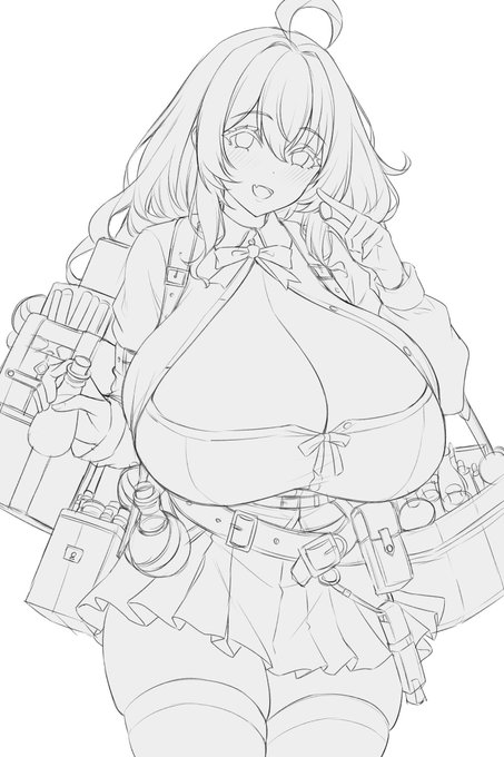 オリジナルシリーズ『冒険少女ギルド♦️』NPCキャラ01、行商人のお姉さんのラフ🪙 