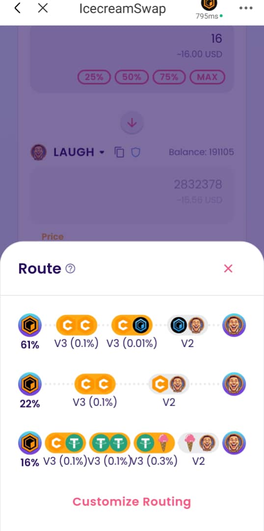 LaughKoin's tweet photo. Exciting times ahead! Trade $LAUGH seamlessly on @icecream_swap, and let the power of their AI Aggregator elevate your experience. Witness trading like never before on the most innovative DEX in the #CORE! 🍦✨

Visit: https://t.co/qTYKOVRUKF Now!

#DeFi #IceCreamSwap #LaughKoin https://t.co/y95hBZZ357