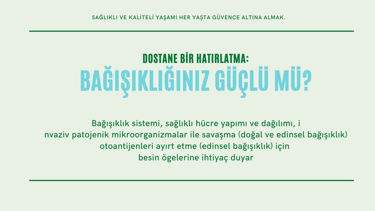DiyetisyenlerP's tweet photo. TÜBA 2020 raporu bağışıklığın güçlendirilmesinde beslenmenin önemini aktarmıştır ve pandemide de bağışıklığın önemini gördük

Doğru bir beslenme planı ve eğitimi diyetisyen öncülüğünde yapılır

Diyetisyen halk sağlığını gözetmekle görevlidir 
@drmemisoglu @saglikbakanligi https://t.co/QU1FIIajKS