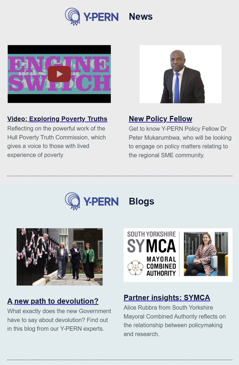 Y-PERN's email newsletter returns next month with some exclusive insight into collaborative policy making around climate adaption and resilience 🌍

🗞️Don't miss out, sign-up here: bit.ly/4bdbEQh