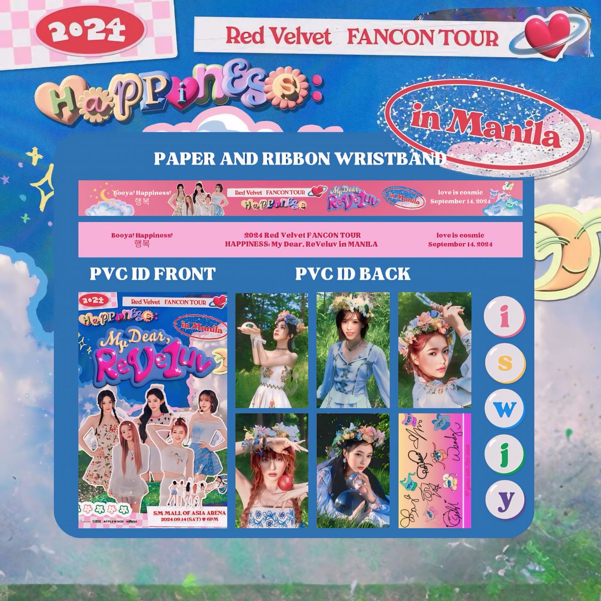 RED VELVET FANCON TOUR 2024
🌼 HAPPINESS : My Dear, ReVe1uv in Manila 💗💛💙💚💜

fan support by: <a href="/yucasushi/">KALI</a>

💗 like &amp; rt (must show proof)
💛 loc and time (tba)
💙 limited qty
💚 1:1 ratio only 
💜 open for trades (1:1)