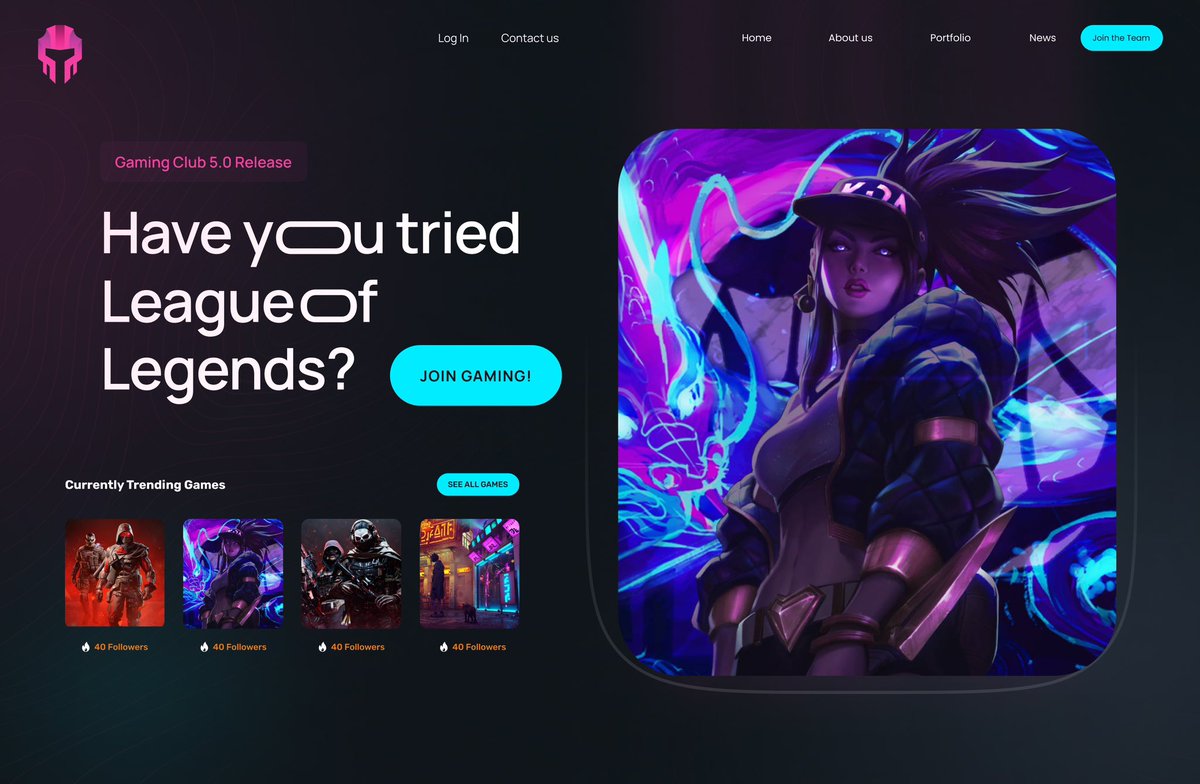 Olabodedesigns's tweet image. Day 16 of My 31-Day Design Challenge: Gaming Website Hero Section 🎮

Today I designed  the hero section of a gaming website! 
Let me know your honest feedback

 #DesignChallenge #DesignSprint #GamingWebsite #HeroSection #UIUX #WebDesign #GameDesign #UserExperience