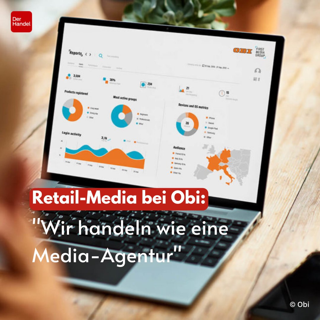 Der Baumarktriese #OBI hat nicht nur eine Abteilung für Retail-Media, sondern mit der Obi First Media Group GmbH &amp; Co. KG gleich eine ganze Firma zum Thema im Konzern, mit mehr als 30 Mitarbeitern: lnkd.in/djWvmr4y #retailmedia