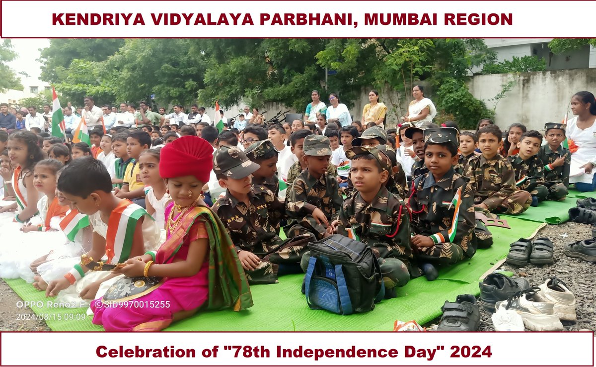 केन्द्रीय विद्यालय परभणी में दिनांक 15 अगस्त 2024 को "स्वतंत्रता दिवस" मनाया गया | स्वतंत्रता दिवस के अवसर पर विभिन्न कार्यक्रम का आयोजन किया गया था|