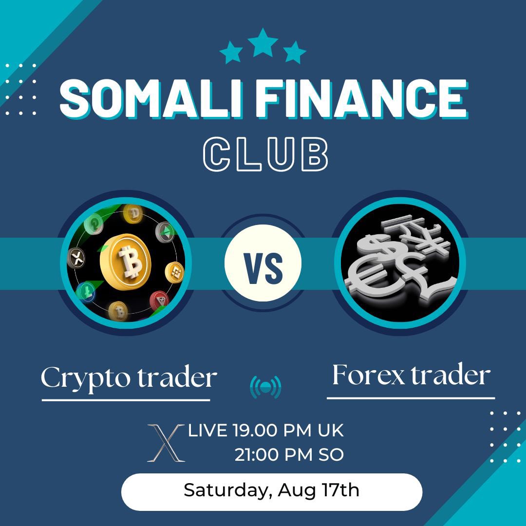 CRYPTO TRADER
                              VS
                  FOREX TREDER 

Keebaa fa’ido badan isticmaalid suuq yada
online crypto and forex. 

17//08/24
07:00pm 🇬🇧
09:00pm 🇸🇴