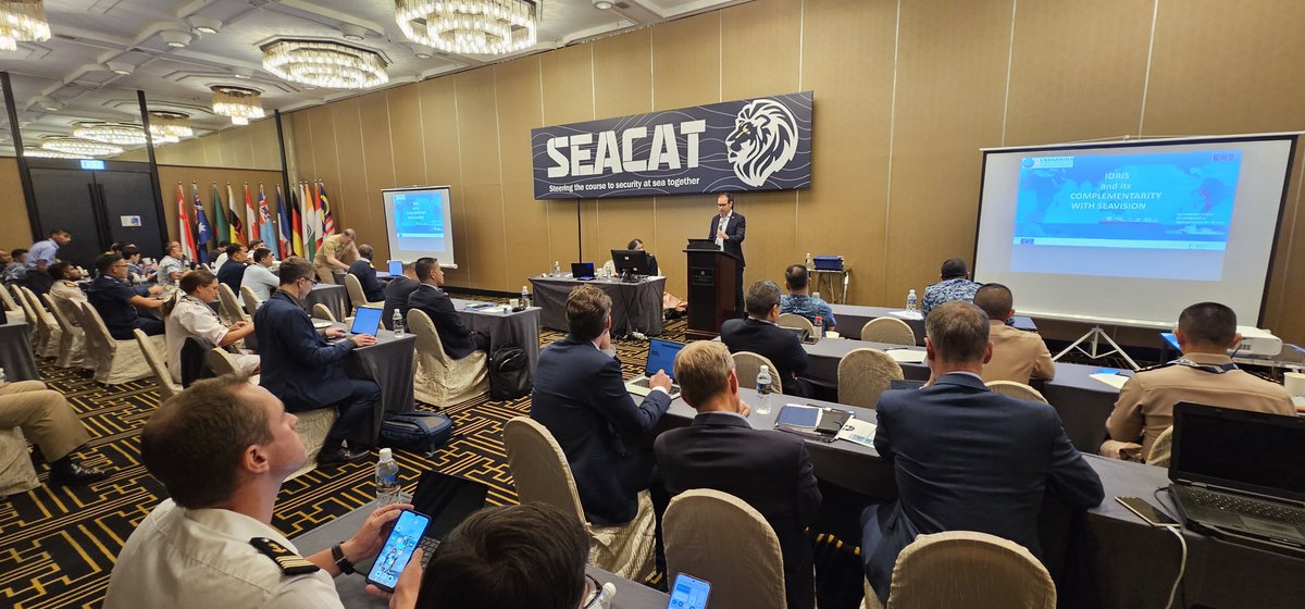 CrimarioII's tweet photo. The annual #SEACAT24 exercise, led by the #US, kicked off this week. CRIMARIO highlighted the synergy between #IORIS and #SEAVISION. Next week, a live demo will show how these platforms enhance coordination and real-time #infosharing in #maritime #Operations.
Stay tuned! https://t.co/N2FwwteFfC