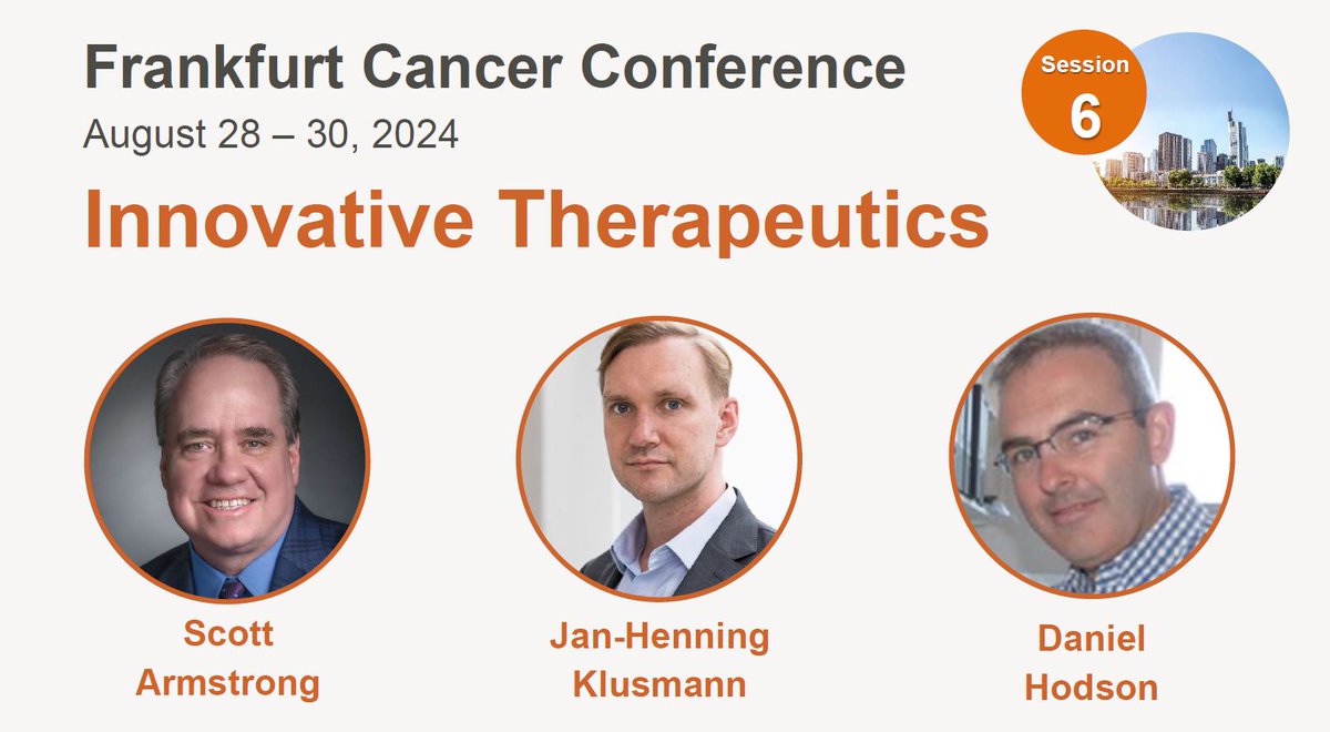 Frankfurt Cancer Institute (@fci_health) on Twitter photo 💡Innovative Therapeutics for high-risk tumors – an exciting topic in Session 6 of the #FrankfurtCancerConference with @jhkmann, <a href="/Armstrong_dfci/">Scott Armstrong</a> and Daniel Hodson, and short talks by Sapir Shcoory and Pauline Jeannot!
#cancer #cancerresearch #conference 💡Innovative Therapeutics for high-risk tumors – an exciting topic in Session 6 of the #FrankfurtCancerConference with @jhkmann, <a href="/Armstrong_dfci/">Scott Armstrong</a> and Daniel Hodson, and short talks by Sapir Shcoory and Pauline Jeannot!
#cancer #cancerresearch #conference