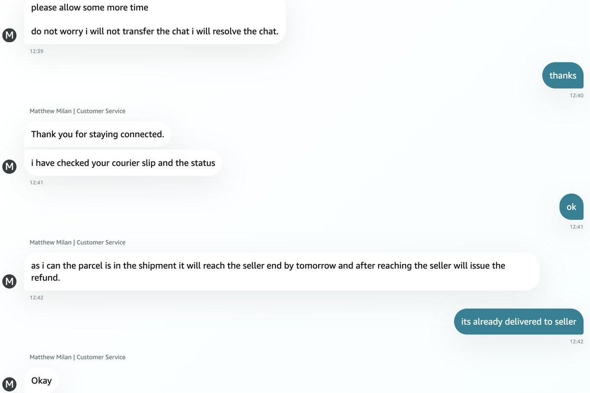 a__verma's tweet photo. #AmazonIndia customer service has gone from bad to worse.
One agent tells me one thing and other says something different. One promises a refund as per the chat while another refuses it. @AmazonHelp is hopeless.

@AmitAgarwal https://t.co/VtcCOChsl7