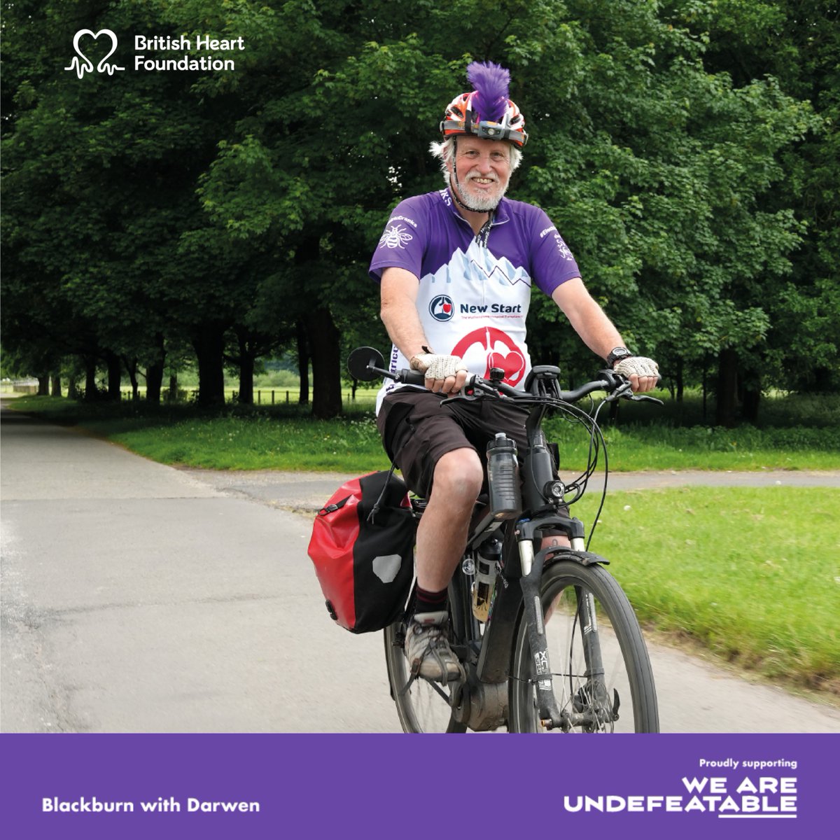 TheBHF's tweet photo. When Bob’s heart began to fail in his late 40s, his only option was to have a LVAD heart pump fitted. Now a keen cyclist and walker, Bob finds great reward in volunteering with the Refresh Cycle Programme. Find out more about his story: https://t.co/4OT6L3hY8B #WeAreUndefeatable https://t.co/CQJWPRDlqz