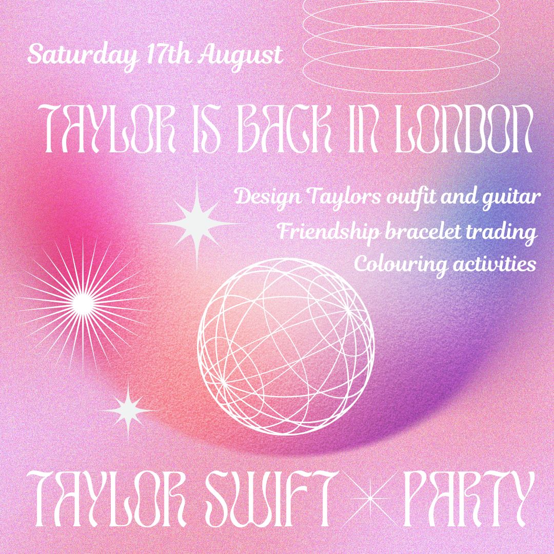 Welcome back to London <a href="/taylorswift13/">Taylor Swift</a> Celebrate #taylorswiftconcert at our party TOMORROW!
Design Taylor's out of guitar, 
Exchange bracelets
And party to her to songs from mid-day at hmv <a href="/Broadwaybexley/">Broadway Shopping</a>